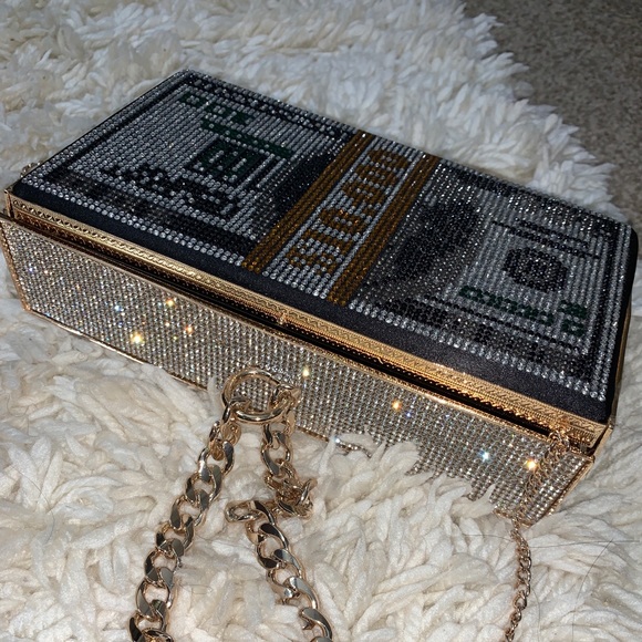 Women’s Swarovski Crystal Money Clutch/Purse - Picture 8 of 16